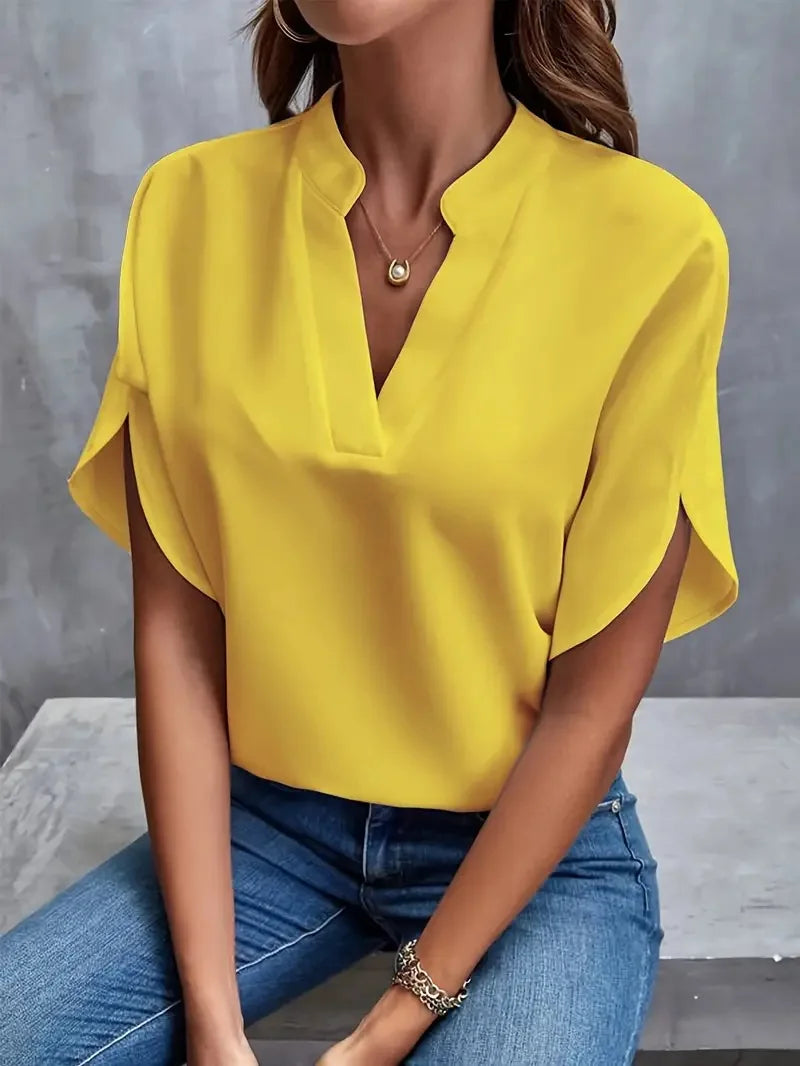 ALICE | SOFT ELEGANT V-NECK BLOUSE