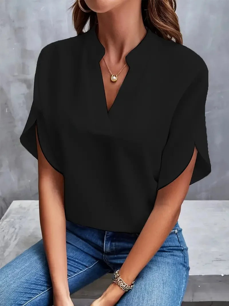 ALICE | SOFT ELEGANT V-NECK BLOUSE