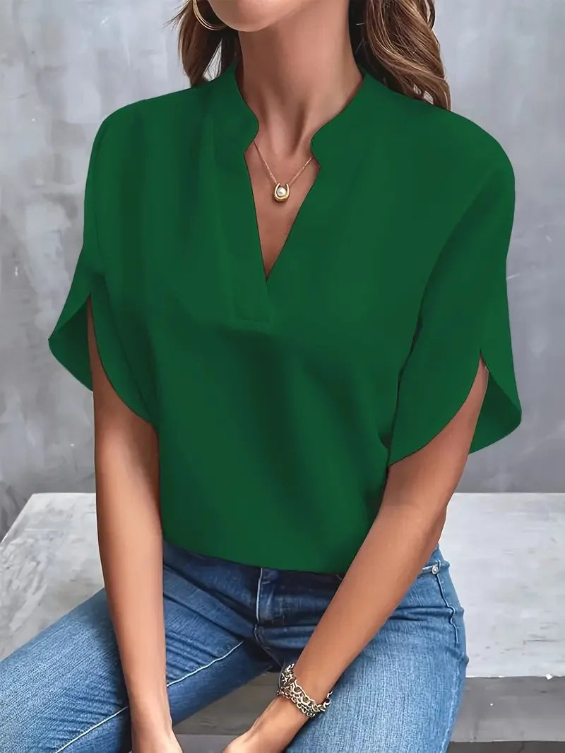 ALICE | SOFT ELEGANT V-NECK BLOUSE