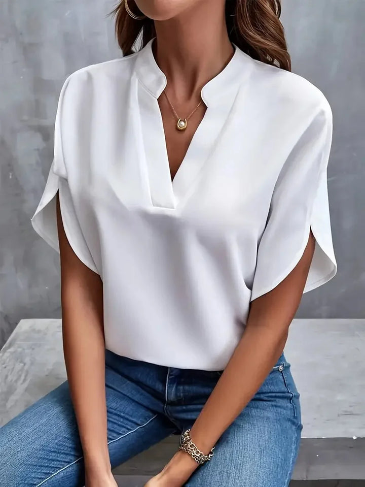 ALICE | SOFT ELEGANT V-NECK BLOUSE