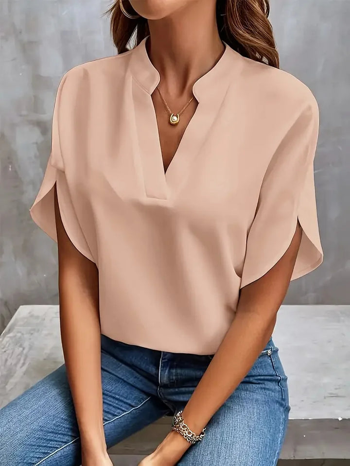 ALICE | SOFT ELEGANT V-NECK BLOUSE